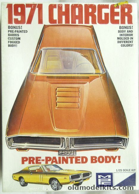MPC 1/25 1971 Dodge Charger Pre-Painted Body - Stock / Drag / Wild Customer Racer, 1-7107-250 plastic model kit